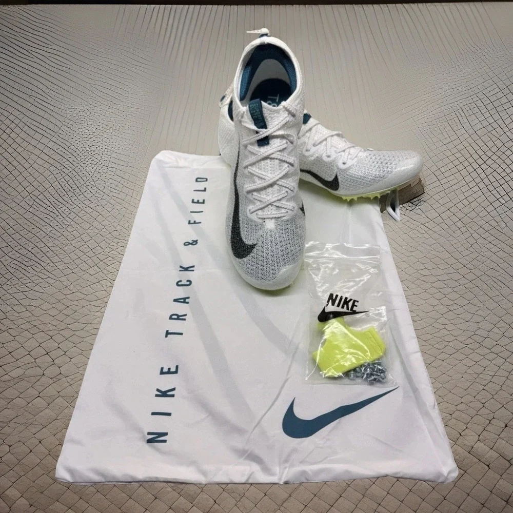 Nike Zoom Superfly Elite 2‎ Sprint Track Spikes Men Size 7 White FZ9662-100 *NEW